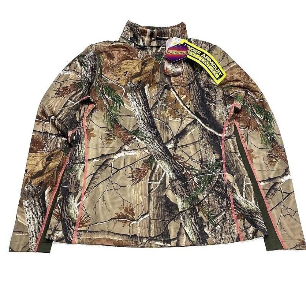 NWT Under Armour Fitted Turtleneck‎ XL Coldgear Scent Hunt Camo Women $80